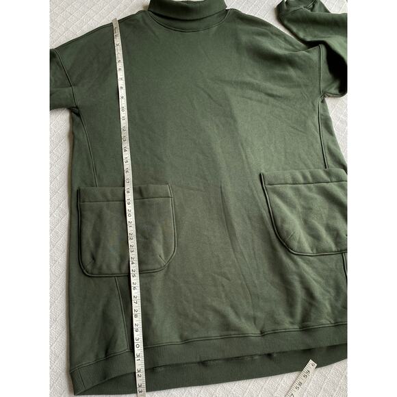 Tuckernuck Pomander Place Porter Sweatshirt Dress Forest Green Turtleneck Small - Picture 9 of 9